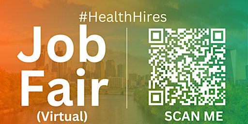 Primaire afbeelding van #HealthHires Virtual Job Fair / Career Expo Event #Philadelphia #PHL