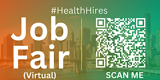 Primaire afbeelding van #HealthHires Virtual Job Fair / Career Networking Event #NewYork #NYC