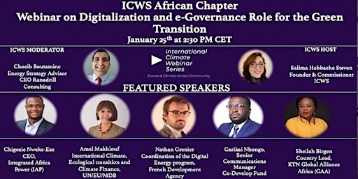 Digitalization and e-Governance role for the Green Transition - ICWS Africa primary image