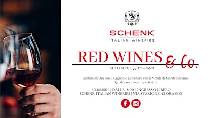 Immagine principale di Red Wines & Co. | Alto Adige vs Toscana 