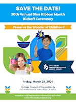 Primaire afbeelding van 30th Annual Blue Ribbon Month Kickoff Event