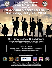 U.S. Congresswoman Grace F. Napolitano Presents 3rd Annual Veterans Forum primary image