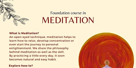 Foundation course in Meditation primary image