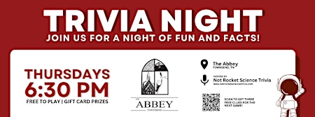 Image principale de The Abbey Trivia Night