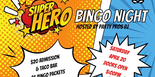 Imagem principal do evento Superhero Bingo