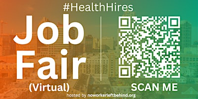 Primaire afbeelding van #HealthHires Virtual Job Fair / Career Expo Event #Bridgeport