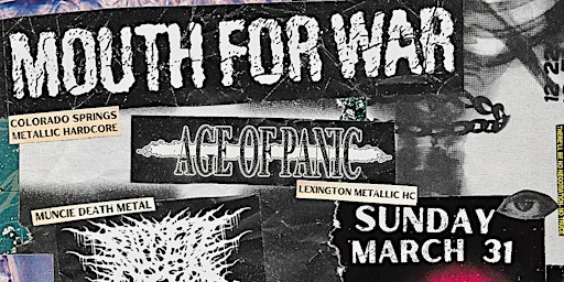 Primaire afbeelding van Mouth For War / Age of Panic / Ripped Open / Crossfire / Struck @ Healer