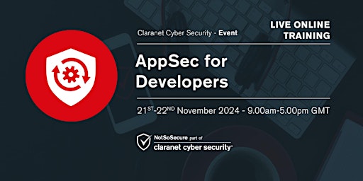 AppSec for Developers - Live Online Training primary image
