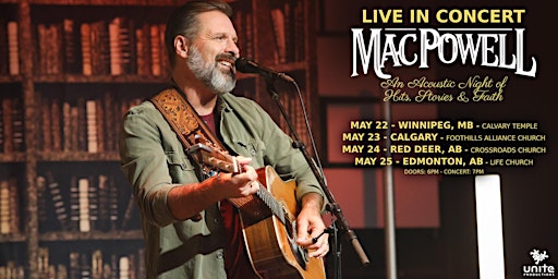 Imagem principal do evento Red Deer - Mac Powell "An Acoustic Night of Hits, Stories & Faith"
