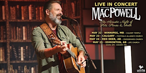 Imagem principal de Red Deer - Mac Powell "An Acoustic Night of Hits, Stories & Faith"