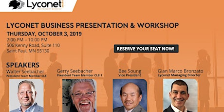 Lyconet Business Presentation & Workshop: St. Paul, MN - October 3, 2019 primary image