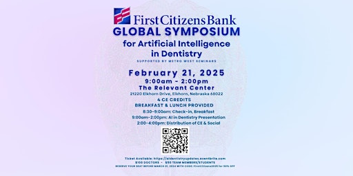 Image principale de First Citizens Bank Global Symposium for AI  in Dentistry