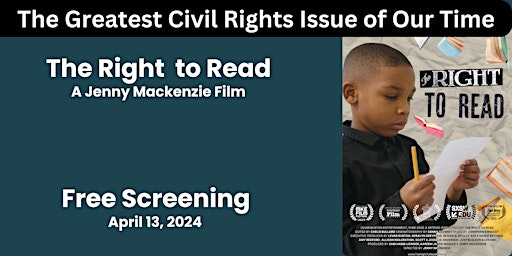 Immagine principale di Right to Read: Screening and Discussion 