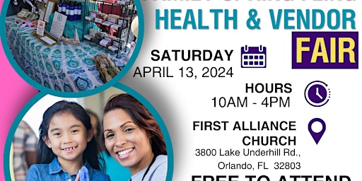 Imagem principal do evento COMMUNITY FAMILY SPRING FLING HEALTH & VENDOR FAIR