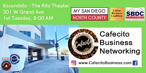 Immagine principale di Cafecito Business Networking  Escondido - 1st Tuesday June 