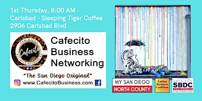 Imagem principal do evento Cafecito Business Networking  Carlsbad - 1st Thursday May
