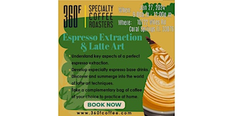 Image principale de Espresso Extraction and Latte Art Workshop