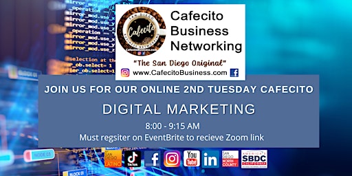 Hauptbild für Online Business Networking - Cafecito 2nd Tuesday June