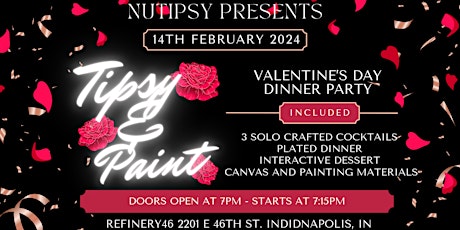 NUTIPSY'S  "TIPSY & PAINT" VALENTINE'S DAY DINNER PARTY primary image
