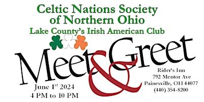 Celtic Nations Meet and Greet -  June 1, 2024 primary image