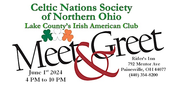 Celtic Nations Meet and Greet -  June 1, 2024