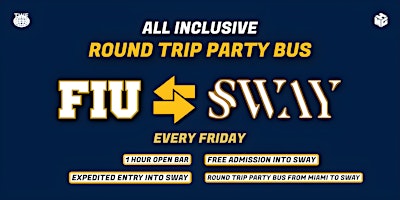 Primaire afbeelding van FIU Party Bus to Sway Nightclub