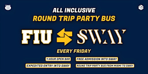 Image principale de FIU Party Bus to Sway Nightclub