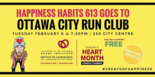 Happiness Habits 613 goes to Ottawa City Run Club primary image