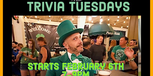 Imagen principal de Trivia Tuesdays at Original Patsy’s Irish Pub Laguna Niguel