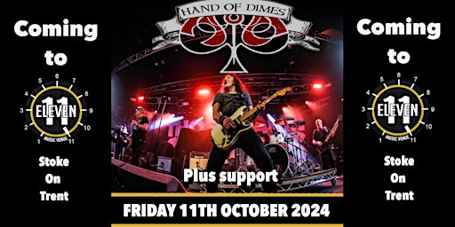 Imagen principal de Hand of dimes plus special guests live Eleven Stoke