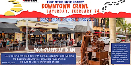 Primaire afbeelding van Downtown Ft. Myers Crawl Fundraiser on February 24
