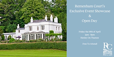 Imagem principal de Remenham Court’s Exclusive Event Showcase & Open Day