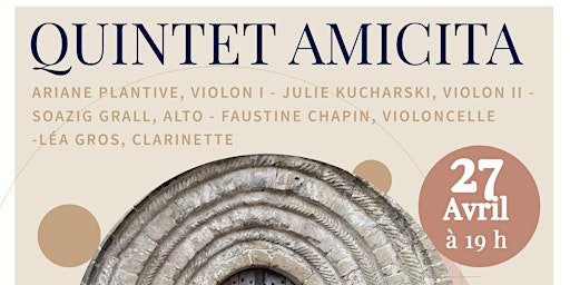 Imagem principal do evento Quintette Amicita pour Mozart et Brahms