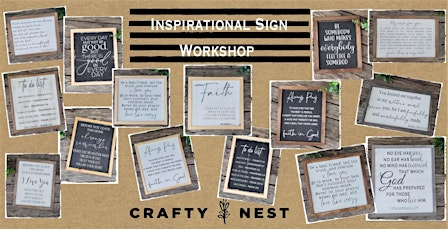 Inspirational Sign Workshop at The Crafty Nest primary image