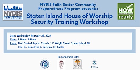 Staten Island House of Worship Security Workshop primary image