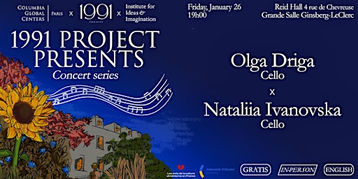 Imagem principal do evento Cello Concert | 1991 Project Presents: Olga Driga and Nataliia Ivanovska