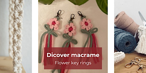Imagem principal do evento Discover Macrame  - Flower Key-rings
