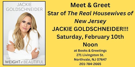 Jackie Goldschneider of The Real Housewives of New Jersey SAT FEB 10th NOON primary image