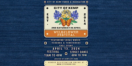 2024 Kemp Wildflower Festival - VENDOR REGISTRATION