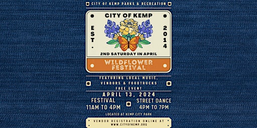 Hauptbild für 2024 Kemp Wildflower Festival - VENDOR REGISTRATION