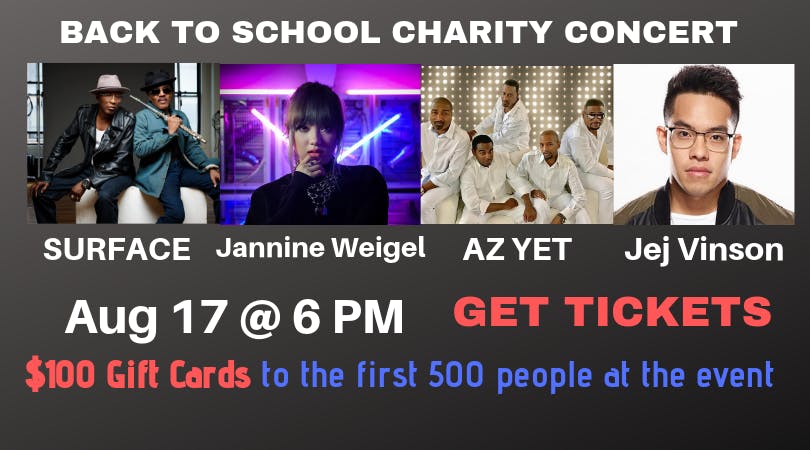 BACK TO SCHOOL CHARITY CONCERT