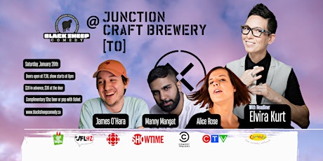 Imagen principal de Black Sheep Comedy @ Junction Craft Brewery Featuring ELVIRA KURT