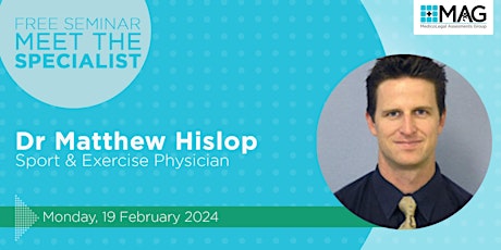 Imagen principal de Meet the Specialist: Dr.Matthew Hislop (Sport & Exercise Physician)