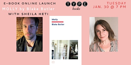 Primaire afbeelding van E-Book Online Launch: MOLLY by Blake Butler, with Sheila Heti