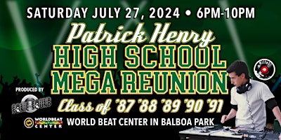 Patrick Henry High School, Mega Class Reunion. '87, '88, '89, '90, and '91! primary image