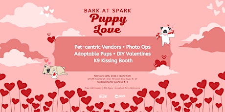 Imagem principal do evento Bark at SPARK "Puppy Love"