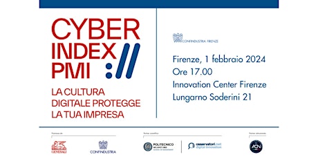 Imagem principal do evento Presentazione Rapporto Cyber Index PMI - Toscana