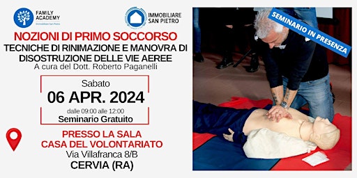 Primaire afbeelding van PRIMO SOCCORSO TECNICHE DI RIANIMAZIONE E MANOVRA DI HEIMLICH