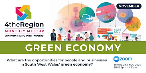 Imagen principal de 4theRegion Monthly Meetup - Green Economy!