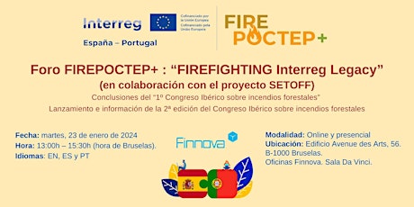 Imagen principal de Foro FIREPOCTEP+ : "FIREFIGHTING Interreg Legacy"